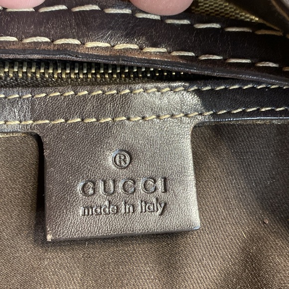 Gucci Queen Medium Hobo Handbag GG Brown Monogram Canvas/Leather - Picture 10 of 14